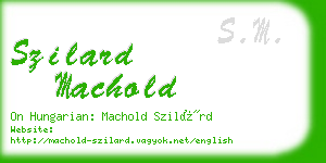 szilard machold business card